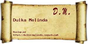 Dulka Melinda névjegykártya