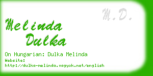 melinda dulka business card